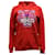 Kenzo Paris Embroidered Tiger Logo Hoodie in Red Cotton   ref.754277