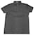 Lanvin Poloshirt mit Grosgrain-Kragen aus anthrazitgrauer Baumwolle  ref.754331
