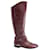 Philosophy Di Lorenzo Serafini Knee-High Flat Boots in Burgundy Leather  Red Dark red  ref.754337