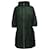 Prada Langer Mantel mit Kapuze aus dunkelgrünem Polyamid Nylon  ref.754348
