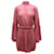 alla.l.C. Mini abito plissettato a maniche lunghe in poliestere rosa  ref.754353