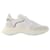 Hogan H585 Allacciato H Onda Sneakers in White, Beige and Grey Leather  ref.754366