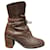 Autre Marque vintage ankle boots 37 Dark brown Leather  ref.754384