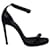 Saint Laurent Jane Ankle Strap Sandalen aus schwarzem Leder  ref.755575