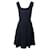 Herve Leger Bandage Skater Dress in Black Rayon Cellulose fibre  ref.755578