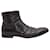 Prada Brogue Chelsea Boots in Dark Brown Leather  ref.755585