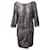 Ba&Sh Salina Wrap-Effect Knitted Dress in Metallic Silver Polyester Silvery  ref.755589