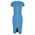Iris & ink Robe Moulante Zippée sur le Devant en Viscose de Bambou Bleu Fibre de cellulose  ref.755591