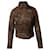 Isabel Marant Eston Leopard Print Biker Jacket in Brown Lambskin Leather  ref.755646