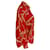 Camisa Balenciaga con Estampado de Cadenas en Seda Roja  ref.755716
