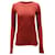 Vince Waffle Knit Long Sleeve Top in Burgundy Cotton Dark red  ref.755749