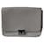 Loeffler Randall Handtasche mit Verschlussklappe und Metallkette aus grauem Leder  ref.755830