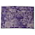 Ganni Porte-cartes à imprimé floral lilas en cuir violet  ref.755831