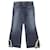 J Brand Jeans Cropped Cintura Média com Bainha de Renda em Algodão Azul  ref.755845