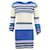 Melissa Odabash Gestreiftes Kleid aus blauer Viskose Zellulosefaser  ref.755856