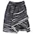 Oscar De La Renta Tie Dye Draped Skirt in Black Print Silk  ref.755875