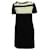 Emilio Pucci Color Block Short Sleeve Dress in Black and Cream Wool Multiple colors Cotton  ref.755878
