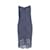Robe mi-longue en dentelle Iris & Ink en coton bleu marine  ref.755906