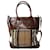 Burberry House Check Tote Bag in Brown Leather  ref.755926