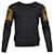 Dries Van Noten Sweat-shirt à patchs sur les bras en coton noir  ref.755993