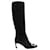 Roger Vivier Knee High Boots with Buckle in Black Suede  ref.756059