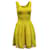 Alexander Mcqueen Sleeveless Cut-out Hem Mini Dress in Yellow Viscose Cellulose fibre  ref.756062