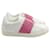 Valentino Open Sneakers aus weißem Kalbsleder Leder Pink Kalbähnliches Kalb  ref.756129