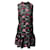 Erdem Ruffled Hem Embroidered Floral Shift Dress in Black Polyester  ref.756154