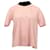 Marni Jersey-T-Shirt mit schwarzem Rippkragen aus rosafarbener Baumwolle Pink  ref.756207