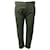 Pantaloni larghi Prada con cuciture a contrasto retrò in cotone verde  ref.756306