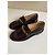 Mocassini Chanel Bordeaux in vernice - vista 3