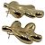 Boucles d'Oreilles Feuille Feuillage Jil Sander en Métal Doré - vue 3