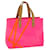 LOUIS VUITTON Monogram Vernis Fluo Reade PM Hand Bag Pink M91903 LV Auth 33961 Patent leather  ref.757535