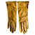 Chanel Gold Chain Gloves Beige Gold hardware Leather Metal  ref.757786