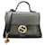 Gucci Tasche mit ineinandergreifendem Griff oben Schwarz Leder  ref.757791