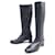 Hermès HERMES SHOES RIDER BOOTS 38.5 BLACK LEATHER RIDING BOOTS  ref.758048