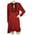 Zadig & Voltaire Remus Estampado Floral Rojo Negro Volantes 100% Mini vestido de seda talla S Roja  ref.758525
