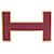 Hermès NEW HERMES H QUIZZ BELT BUCKLE 32 MM BORDEAUX LACQUER BRUSHED STEEL GOLD Dark red Gold-plated  ref.758886