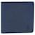Louis Vuitton Portefeuille marco Azul marino Cuero  ref.759370