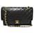 Chanel Bolsa Maxi Clássica com Aba Individual Preto Pele de cordeiro  ref.759377