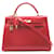 Hermès Box Calf Kelly 32 Red Leather Pony-style calfskin  ref.759444