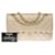 Bolso mediano Splendid & Rare Chanel Timeless 25 cm con solapa forrada de piel de cordero acolchada oro irisado, Dorado Cuero  ref.759794