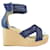 Sandales Hermès 38 Cuir Bleu  ref.759995