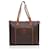 Céline Grand sac à bandoulière cabas vintage en toile de macadam marron  ref.760235