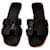 Oran Hermès Sandals Black Leather  ref.760801