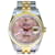 Rolex Herren Datejust zweifarbiger rosa Mop 16233 Wählen 18k Geriffelte Lünette 36mm Uhr Metall  ref.762910