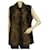 Autre Marque Swakara brown black ombre fur  with hook eye front vest sleeveless jacket gillet  ref.763182