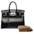 Hermès Bolso excepcional Hermes Birkin 35 caja de cuero negro  ref.763779