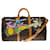 Außergewöhnliche Louis Vuitton Keepall Reisetasche 50 Schulterriemen aus braunem Monogramm-Canvas und Naturleder, personalisiert „PINK PANTHER SPIRIT“ vom Street-Art-Künstler PatBo Leinwand  ref.763792