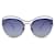 Miu Miu Óculos de sol feminino Cat Eye Mint azul SMU 50 T 60/17 145 MILÍMETROS Metal  ref.763890